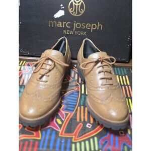 Marc Joseph Central Park West Oxford Tan Leather US 7 EU 37.5
